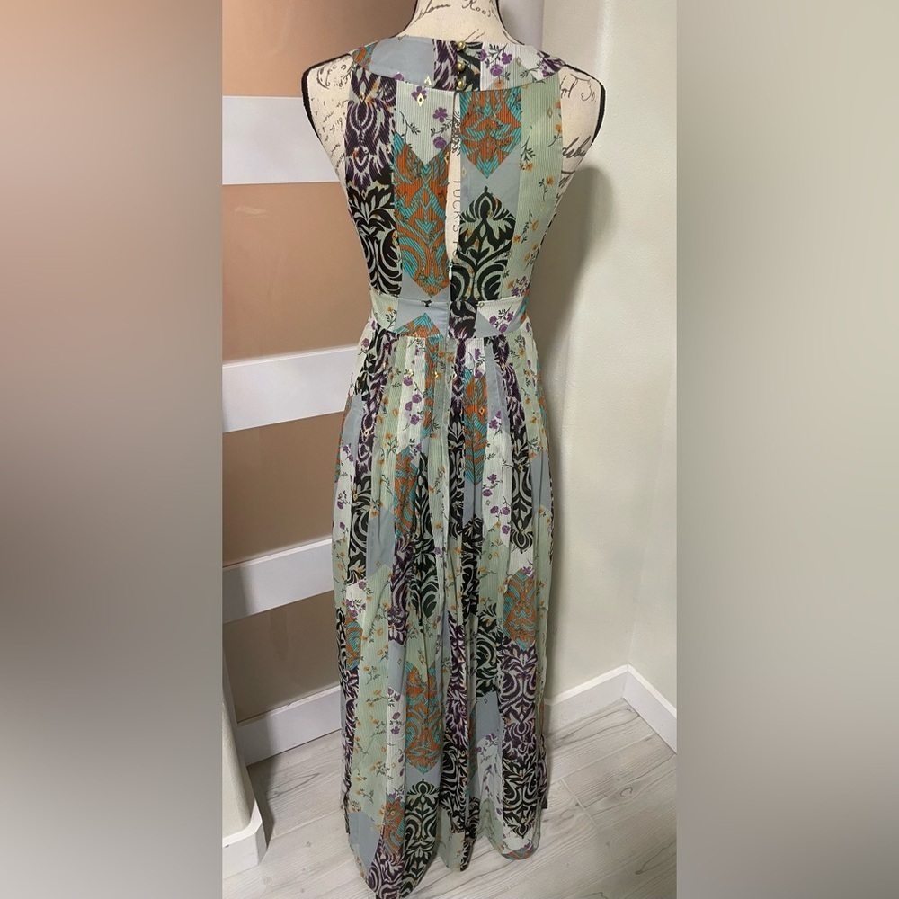 Maeve Anthropologie Patchwork Floral Maxi Dress | Size 0 | EUC - Picture 6 of 12